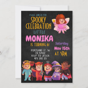 Halloween Costume party Birthday Invitation  Einladung
