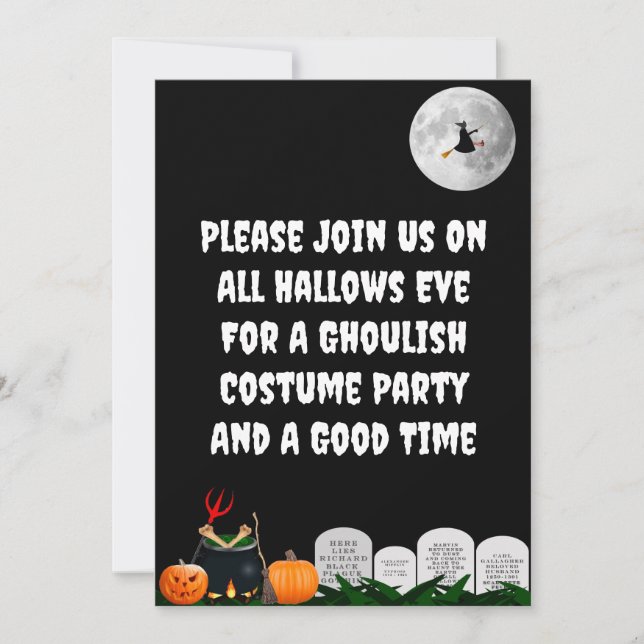 Halloween Costume Party Einladung (Vorderseite)
