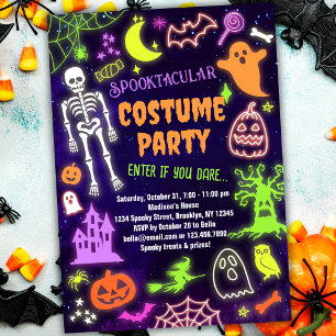Halloween Costume Party Einladung Spooktacular