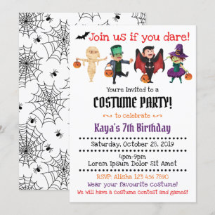 Halloween Costume Party Einladungen