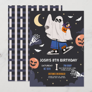 Halloween Costume Party Ghosts Boys Teens Einladung