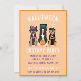Halloween Costume Party Hunde Einladung