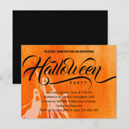 Halloween Costume Party Kalligraphie Stilbriefe  Einladung