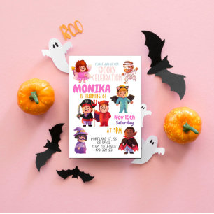 Halloween Costume Party Kindergeburtstag Einladung