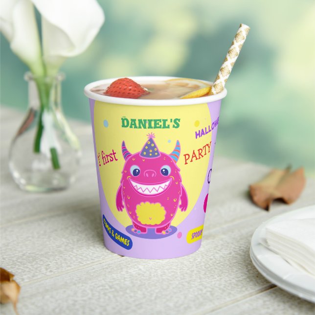 Halloween Costume Party Monsters lustiger Tanz Pappbecher (In Situ)