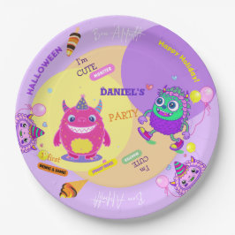 Halloween Costume Party Monsters lustiger Tanz Pappteller