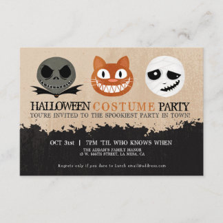 Halloween Costume Party Niedlich Masken Einladung