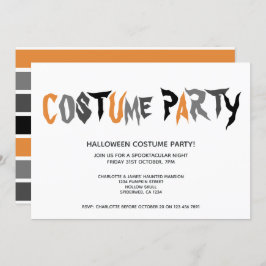 Halloween Costume Party Strickmuster Einladung