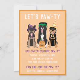 Halloween Costume Pawty Hunde Einladung