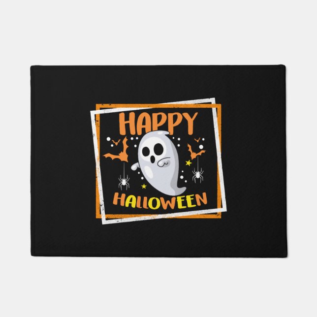 Halloween Costume Shirt, Happy Halloween Ghost Fußmatte (Vorderseite)
