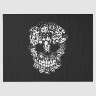 Halloween Costume Skull Rottweiler Hundeliebhaber Seidenpapier