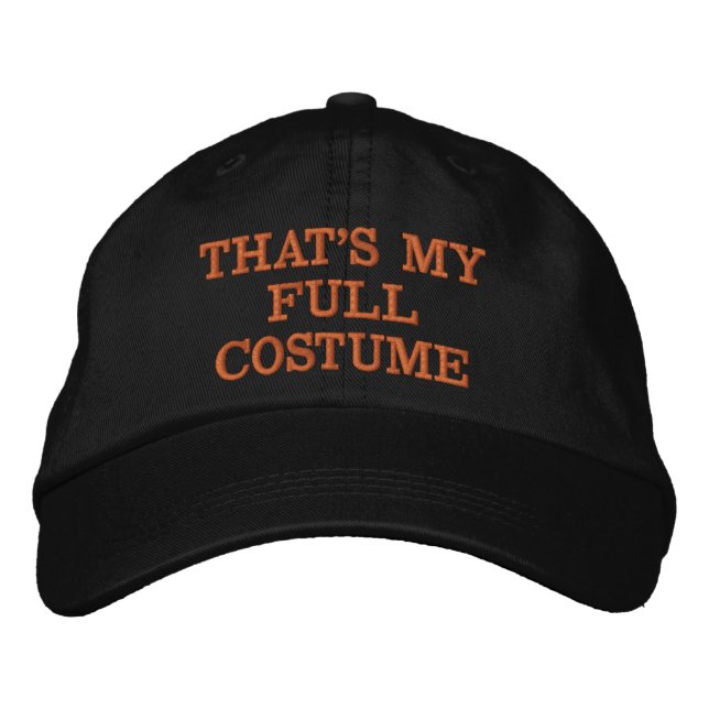 Halloween Costume Spaß Niedlich Orange Bestickte Baseballkappe (Vorderseite)