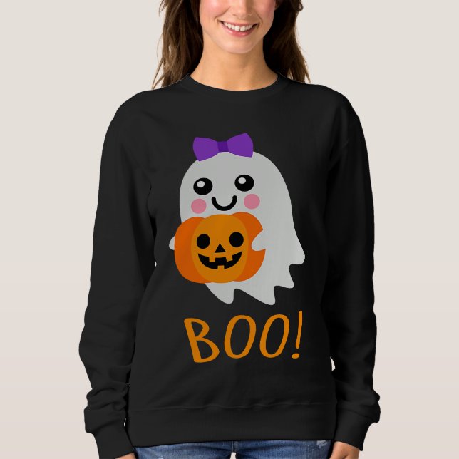 Halloween Costume  Sweet Ghost Jack o Lantern Sweatshirt (Vorderseite)