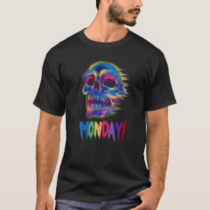Halloween Costume Trippy Skull Spooky T-Shirt