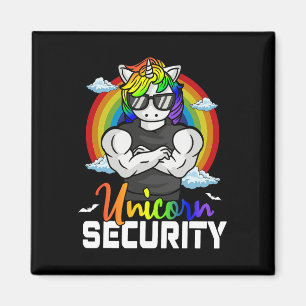 Halloween Costume Unicorn Security Matching Family Magnet
