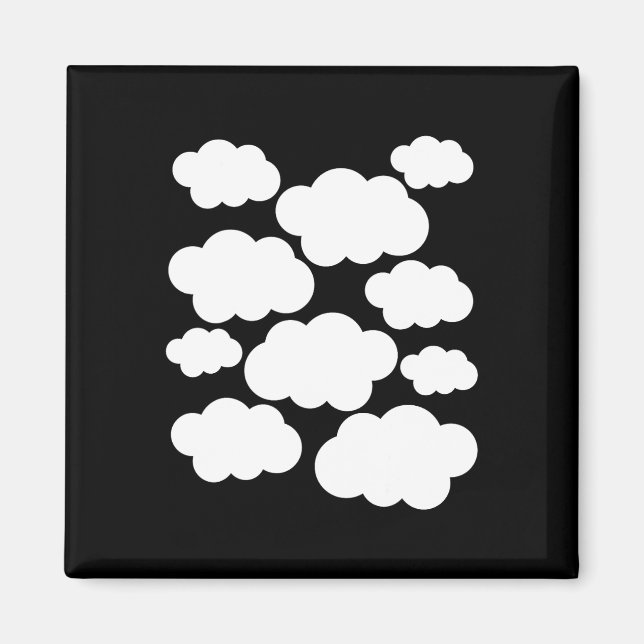 Halloween Costume Weiße Wolken Magnet (Vorne)