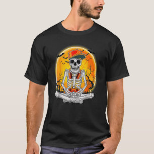 Halloween Costumes Skeleton Gamer Video Game T-Shirt