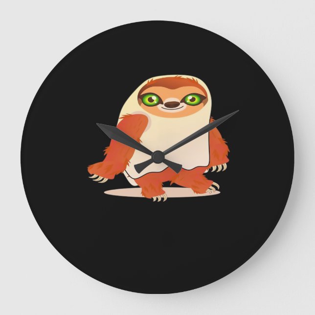 Halloween costumes sloth Oversized T-Shirt Große Wanduhr (Vorderseite)