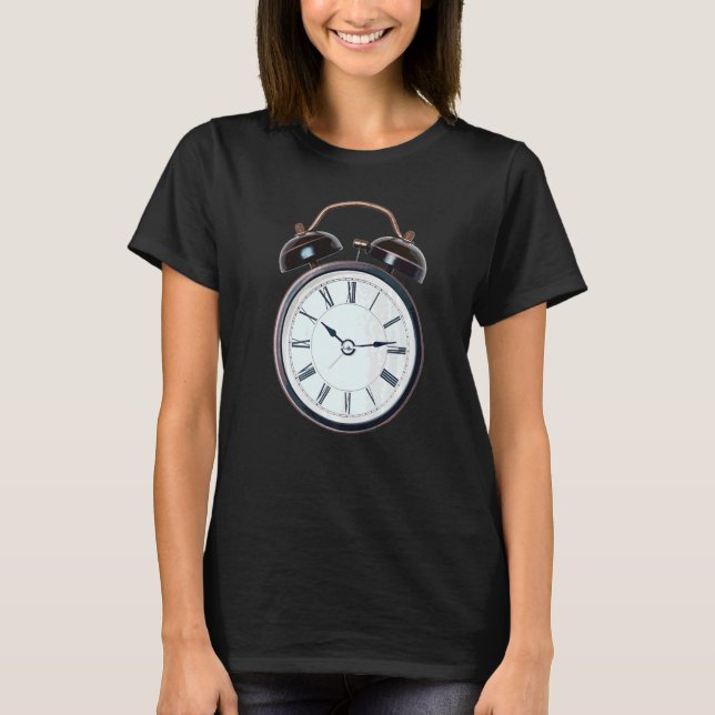 Halloween Costumes Vintage Alarm Clock T-Shirt (Vorderseite)