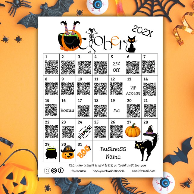 Halloween Countdown Advent Kalender Business-Angeb (Halloween Countdown Advent Calendar Business Promo)