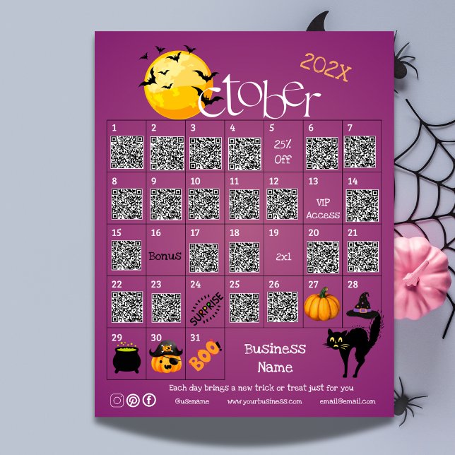 Halloween Countdown Advent Kalender Business-Angeb (Halloween Countdown Advent Calendar Business Promo)