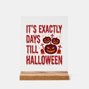 Halloween Countdown Kürbisse Friedhof Horror-Schre Acrylschild