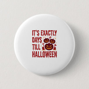 Halloween Countdown Kürbisse Friedhof Horror-Typo Button