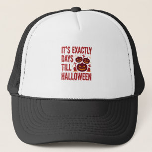 Halloween Countdown Kürbisse Friedhof Horror-Typo Truckerkappe