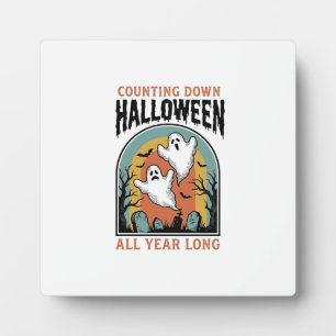 Halloween-Countdown-Shirt Vintage-Friedhofs-Grafik Fotoplatte