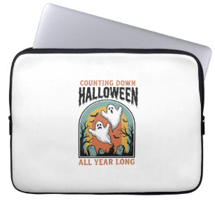 Halloween-Countdown-Shirt Vintage-Friedhofs-Grafik Laptopschutzhülle