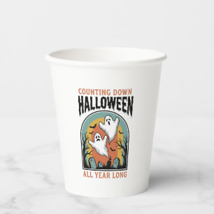 Halloween-Countdown-Shirt Vintage-Friedhofsgrafik Pappbecher