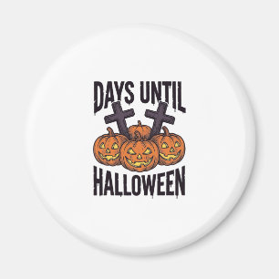 Halloween-Countdown-Shirt Vintage-Kürbis-Design_1 Magnet