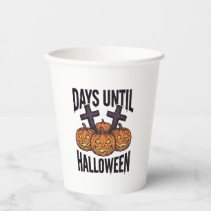 Halloween-Countdown-Shirt Vintage-Kürbis-Design_1 Pappbecher