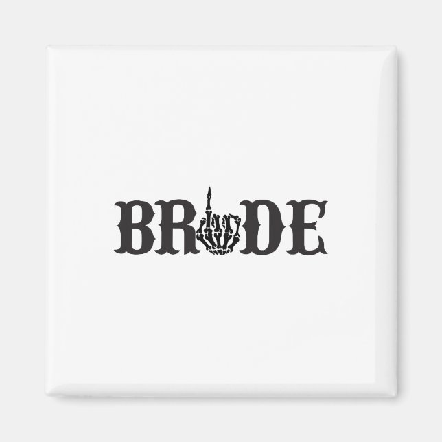 Halloween Couple Bride Groom Skeleton Matching Bri Magnet (Vorne)