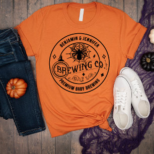 Halloween Couple Names Pregnancy Ankündigung T-Shirt