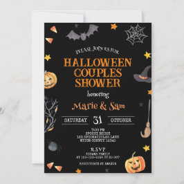 Halloween Couples Dusche, Babydusche Einladung