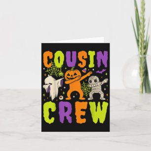 Halloween Cousin Crew 2025 Kid Matching Spooky Dab Karte