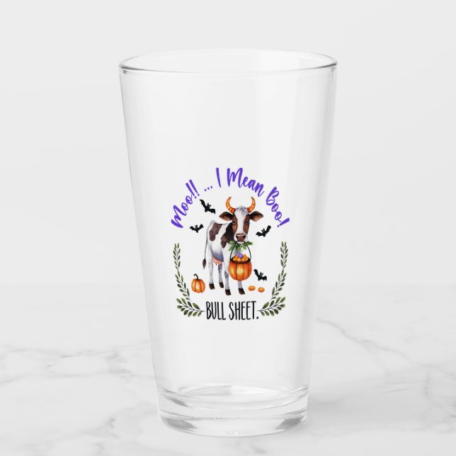 Halloween Cow Bull Sheet Glas (Vorderseite)