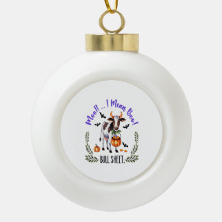 Halloween Cow Bull Sheet Keramik Kugel-Ornament