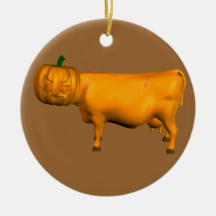 Halloween Cow Keramikornament