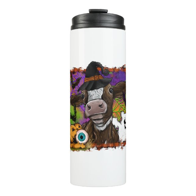 Halloween Cow Thermosbecher (Vorderseite)