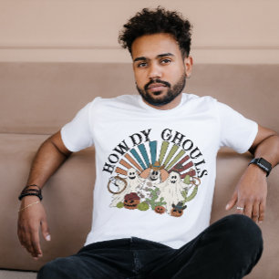 HALLOWEEN COWBOY GHOSTS WESTERN HOWDY GHOULS T-Shirt