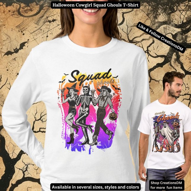Halloween Cowgirl Squad Ghouls T-Shirt (Von Creator hochgeladen)