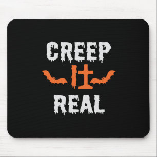Halloween Creep It Real Funny Bat Birthday Mousepad