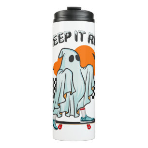 Halloween Creep It Real Funny Ghost Halloween Thermosbecher