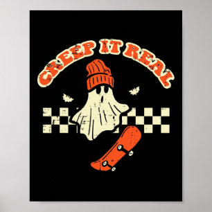 Halloween Creep It Real Ghost Skater Kostüme Männe Poster