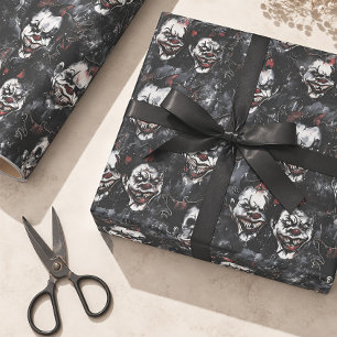Halloween Creepy Clown Spooky Season Geschenkpapier