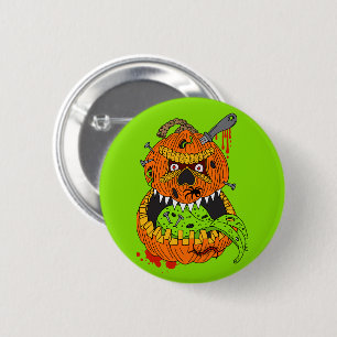 Halloween Creepy Gory Pumpkin Horror Button
