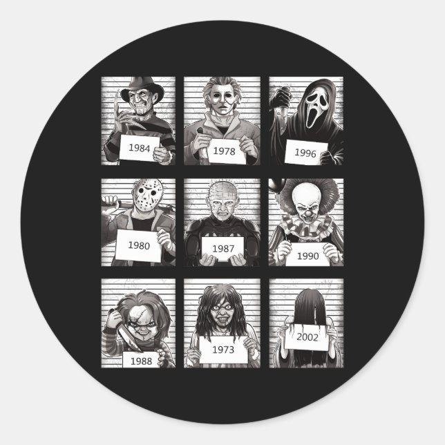 Halloween Creepy Legends Er Hots Horror Runder Aufkleber (Vorderseite)