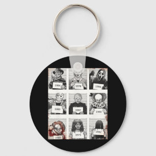 Halloween Creepy Legends Killer Mugshots Horror Fa Schlüsselanhänger